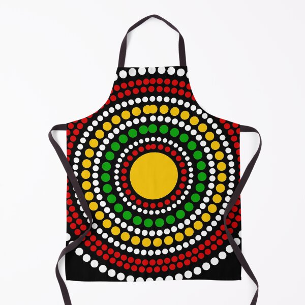 Item preview, Red Gold Green African Circles Pattern designed and sold by HotHibiscus.