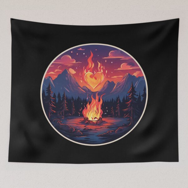 Item preview, Camp Fire Heart designed and sold by Planetporridge.