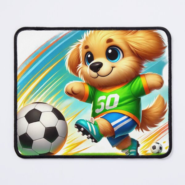 Item preview, Cute little doggo playing soccer designed and sold by LoveSports101.