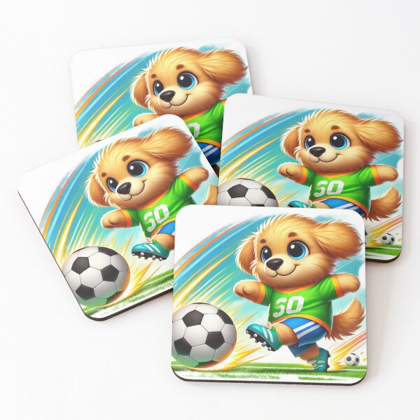 Item preview, Cute little doggo playing soccer designed and sold by LoveSports101.