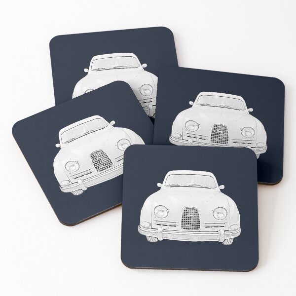 Item preview, Saab 96 classic 1960s Swedish car monochrome designed and sold by soitwouldseem.