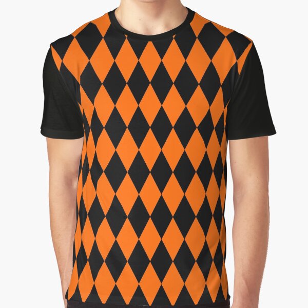 Item preview, Orange Black Harlequin Diamond Pattern Design designed and sold by PatternTitan.