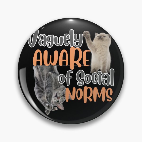 Item preview, Vaguely Aware of Social Norms designed and sold by blancheart1.