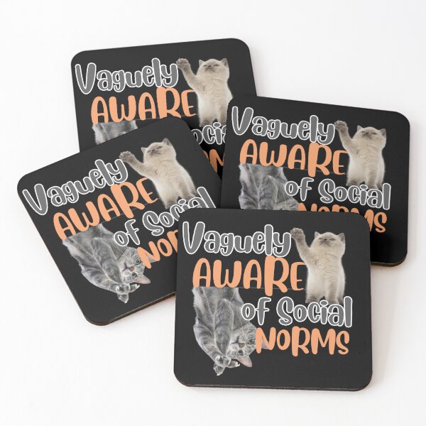 Item preview, Vaguely Aware of Social Norms designed and sold by blancheart1.