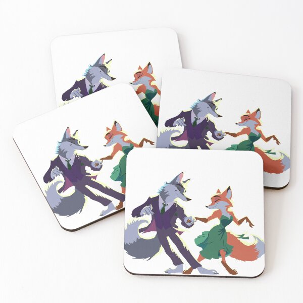 Item preview, Wolf & Foxy Dance under the starlight designed and sold by KlakkDrawsStuff.