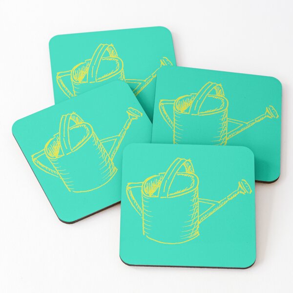 Item preview, Turquoise and Yellow Wateringcan designed and sold by MagentaTwilight.