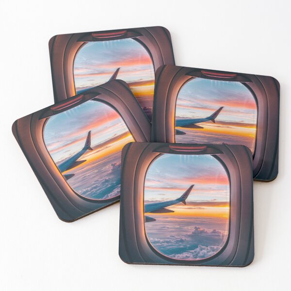 Item preview, Airplane's window with the sunset designed and sold by dacrekane.