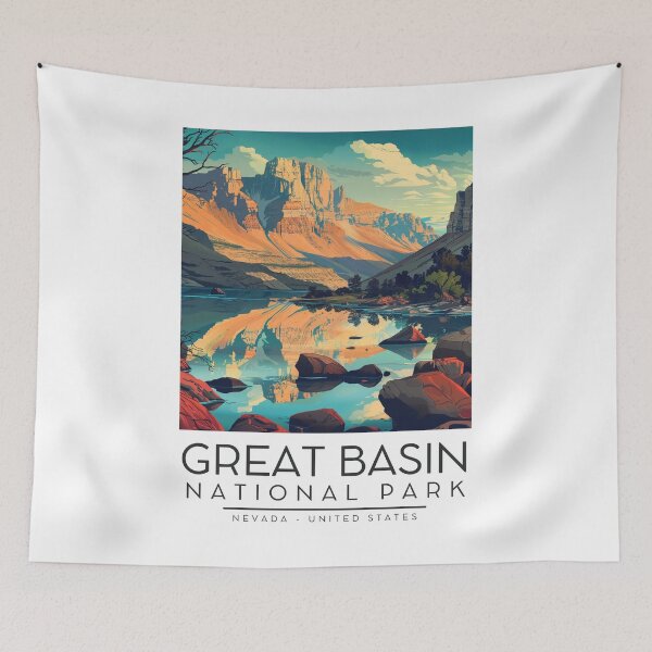 Item preview, A Vintage Illustration of Great Basin National Park - Nevada - US designed and sold by GoodOldVintage.