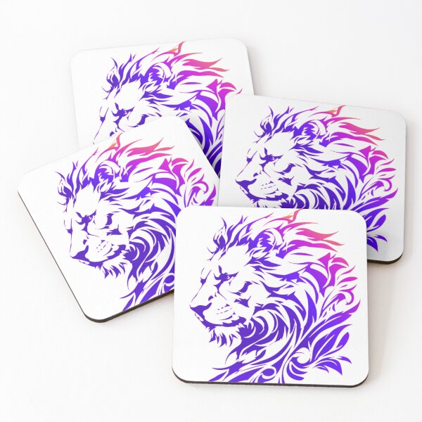 Item preview, Lion Head Tribal Art - Bold and Majestic Tribal Animal Design designed and sold by BubbleSpy.