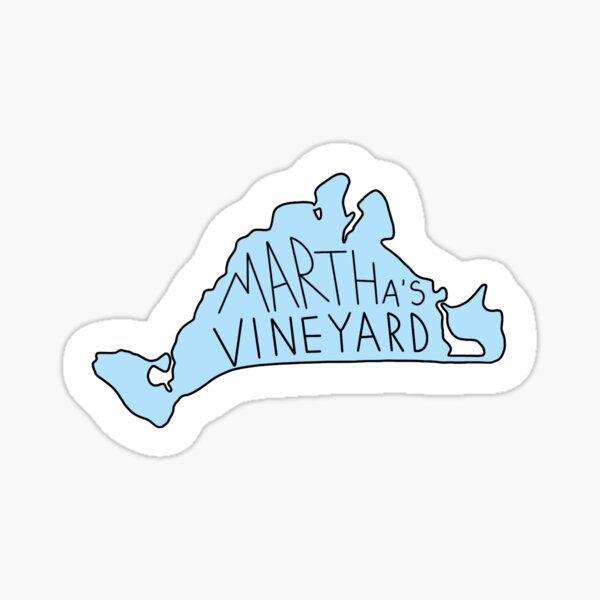 Item preview, Marthas Vineyard Outline - Blue designed and sold by delmarvastickers.
