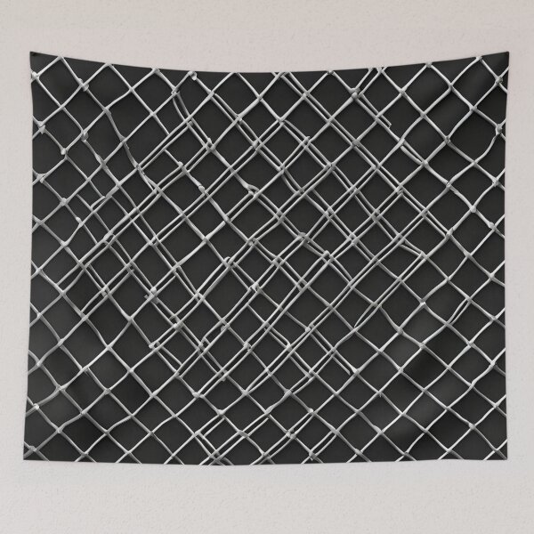 Item preview, Silver Mesh Grid on Black designed and sold by Have Mercy.