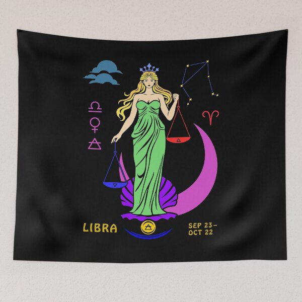 Item preview, Zodiac sign Libra symbol with astrological Venus star sign designed and sold by posterflunz.