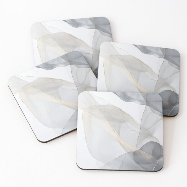 Item preview, Soft gray and beige fabric drapes elegantly against a light background, creating a fluid and artistic composition. designed and sold by Jerhus.