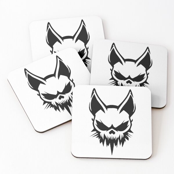 Item preview, Skull cat black symbol designed and sold by shafranietz.