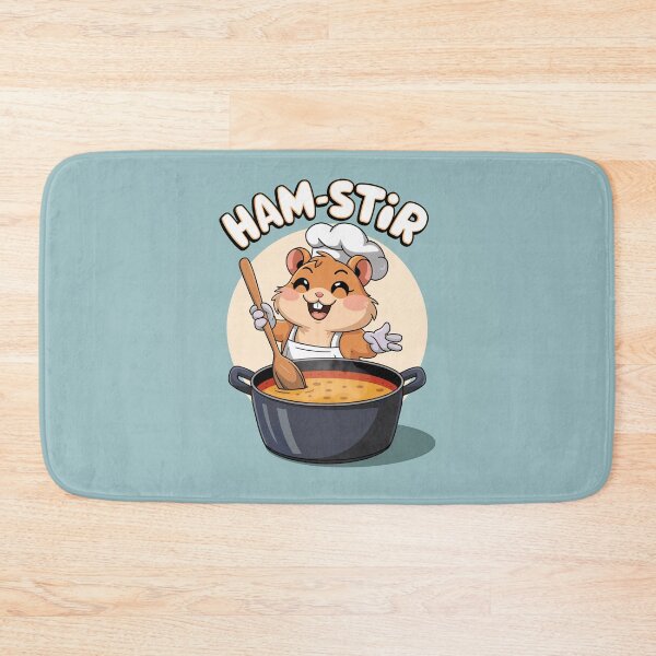Item preview, Cute Funny Hamster Chef - Ham-Stir Cooking Cartoon Design designed and sold by Witsprings.