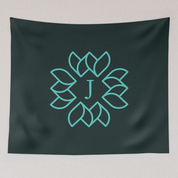 Item preview, Initial letter J floral ornamental emblem designed and sold by rasagamastore.