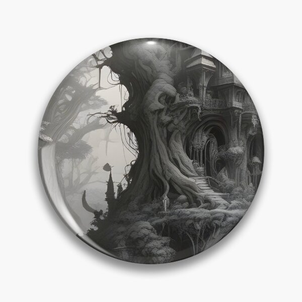 Item preview, Dark Fantasy Druid Keep - Dark Fantasy Art concept designed and sold by Delerat7.