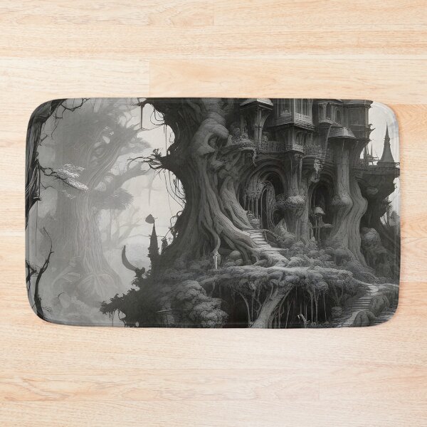Item preview, Dark Fantasy Druid Keep - Dark Fantasy Art concept designed and sold by Delerat7.