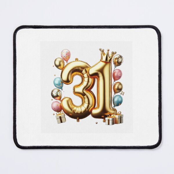 Item preview, Golden Balloon Number 31 with Crown and Birthday Party Decorations designed and sold by momo9981.