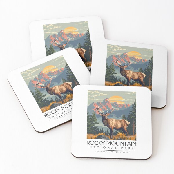 Item preview, A Vintage Illustration of Rocky Mountain National Park - Colorado - US designed and sold by GoodOldVintage.