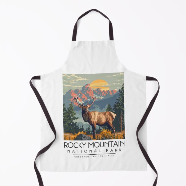 Item preview, A Vintage Illustration of Rocky Mountain National Park - Colorado - US designed and sold by GoodOldVintage.