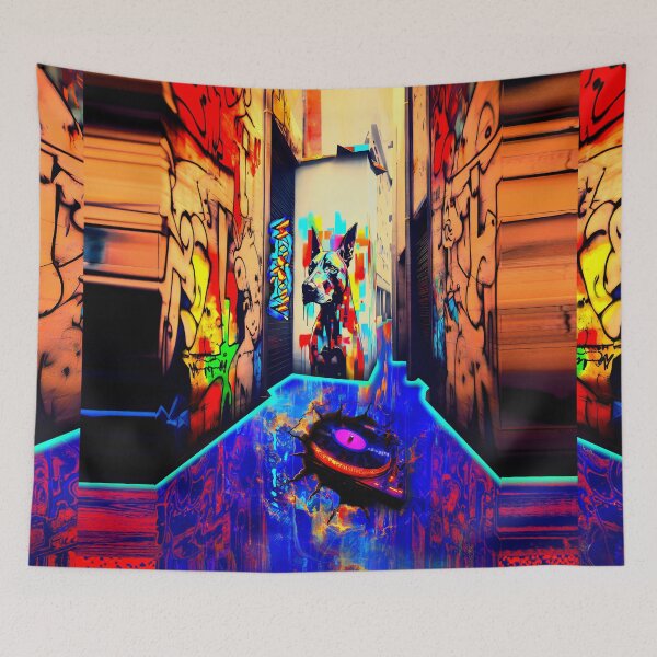 Item preview, Dog in the graffiti world designed and sold by Woof-WoofSK.