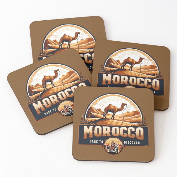 Item preview, MOROCCO Maroc Maroccan Motorcycle Sticker T-Shirt 02 designed and sold by OuterShellUK.