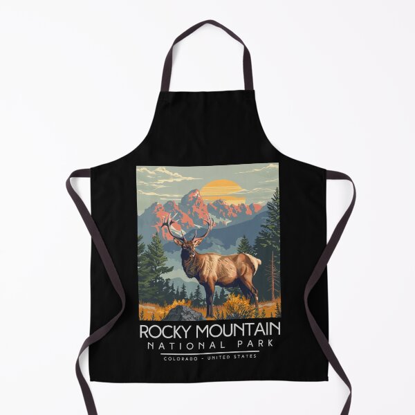 Item preview, A Vintage Illustration of Rocky Mountain National Park - Colorado - US designed and sold by GoodOldVintage.