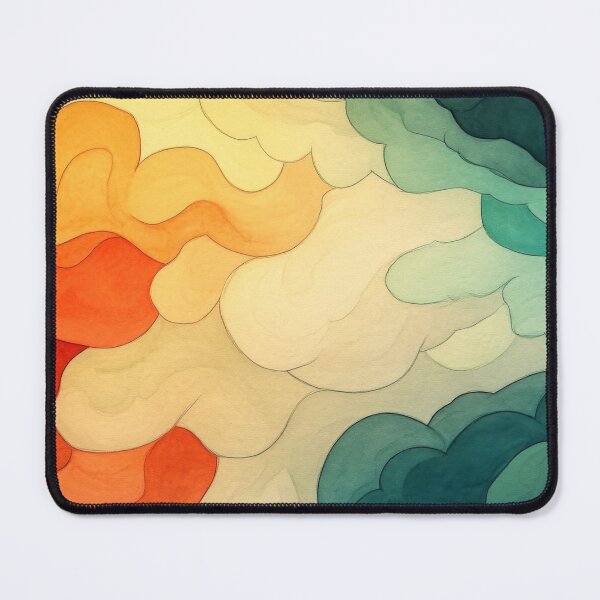 Item preview, Swirling abstract clouds in warm and cool tones with a mix of orange, blue and green shades, creating a calming visual effect. designed and sold by Jerhus.