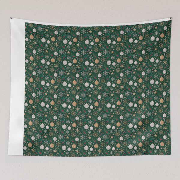 Item preview, Christmas Pattern Ornament Background Festive Star Snowflake Candy Cane designed and sold by clothesy7.