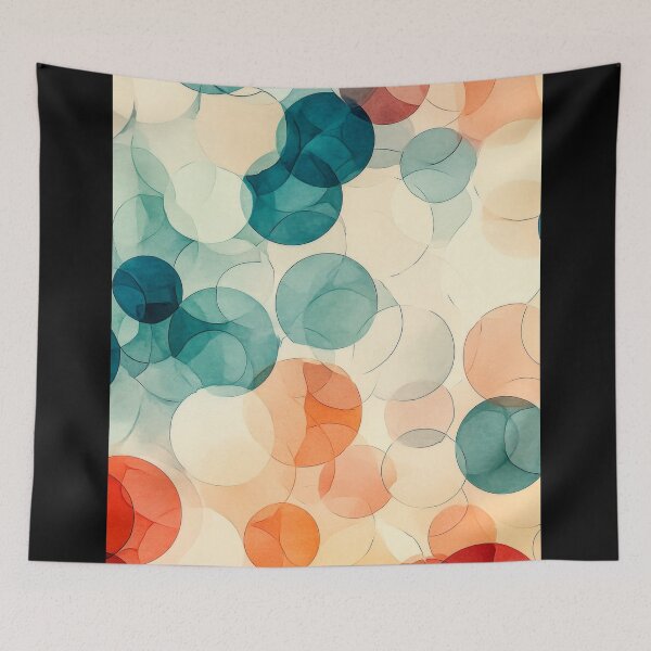 Item preview, Colorful abstract circles float harmoniously on a soft background, creating a serene and vibrant atmosphere, perfect for creative inspiration. designed and sold by Jerhus.