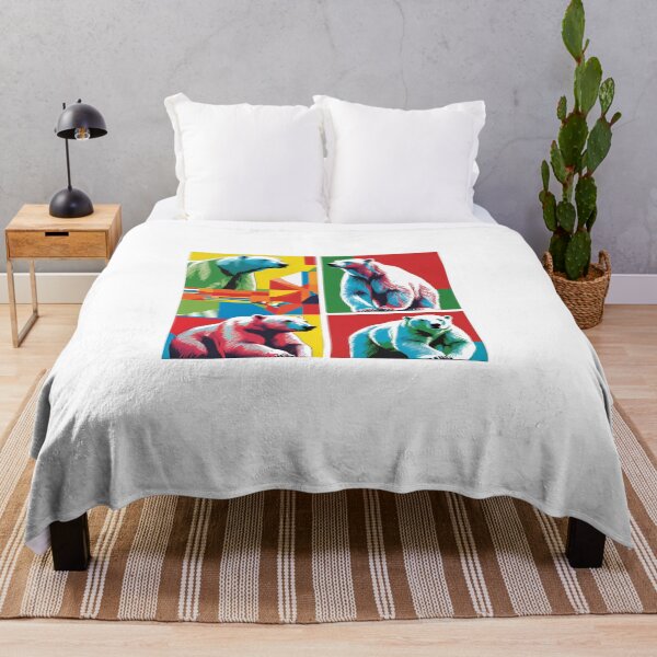 Item preview, White polar bear popart designed and sold by KolorellaS.