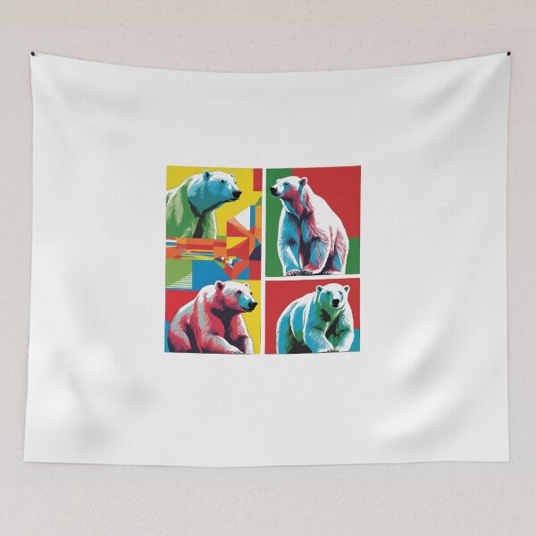 Item preview, White polar bear popart designed and sold by KolorellaS.