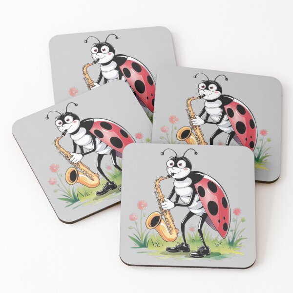 Item preview, Musical Ladybug Playing Saxophone in a Garden designed and sold by love3617.