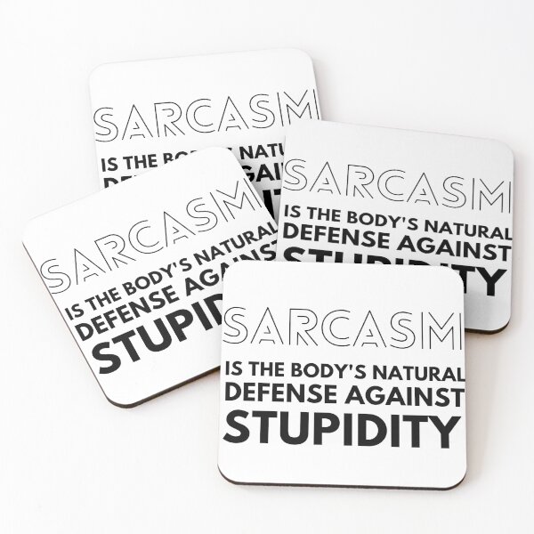 Item preview, Sarcasm is the body's natural defense against stupidity quote unique design for classic t-shirt designed and sold by puurfectcat.
