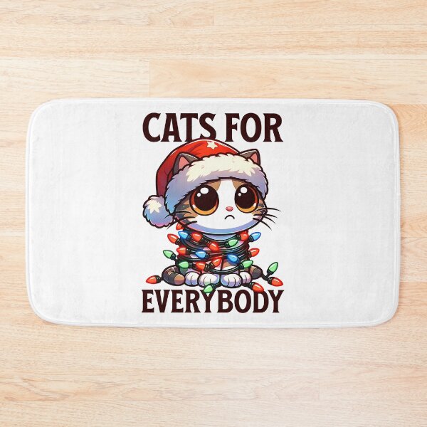 Item preview, Cats for Everybody Christmas Lights Festive Cat designed and sold by PrintCrafting.