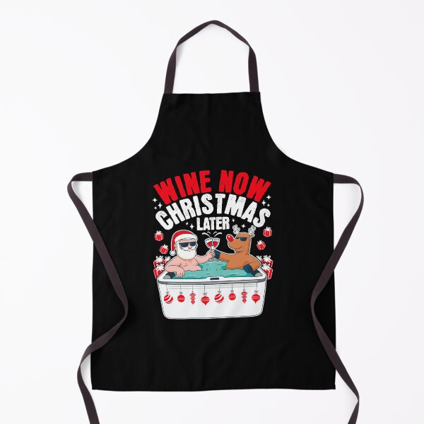Item preview, Wine Now Christmas Later Santa Reindeer Hot Tub designed and sold by PrintCrafting.