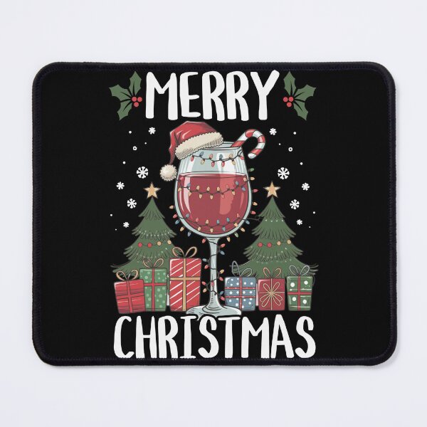 Item preview, Merry Christmas Wine Glass Festive Holiday Cheer designed and sold by PrintCrafting.