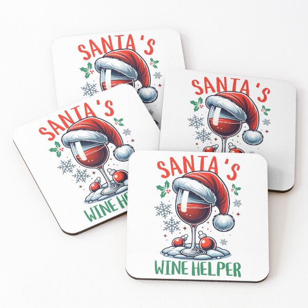 Item preview, Santa's Wine Helper Festive Wine Glass designed and sold by PrintCrafting.