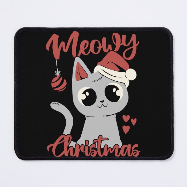 Item preview, Meowy Christmas Cute Cat With Santa Hat Festive designed and sold by PrintCrafting.