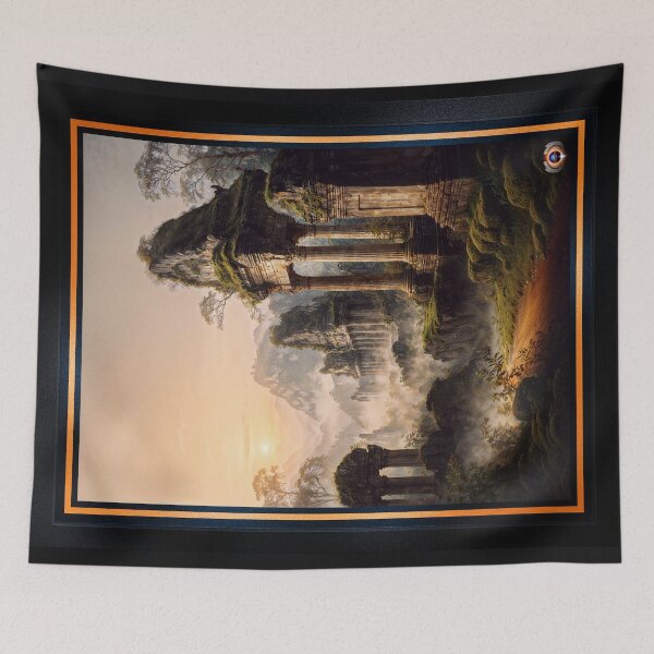 Item preview, Enchanted Ruins In A Misty Ancient Forest Astonishing AI Concept Art by Xzendor7 designed and sold by Xzendor7 Digital Art Creations.