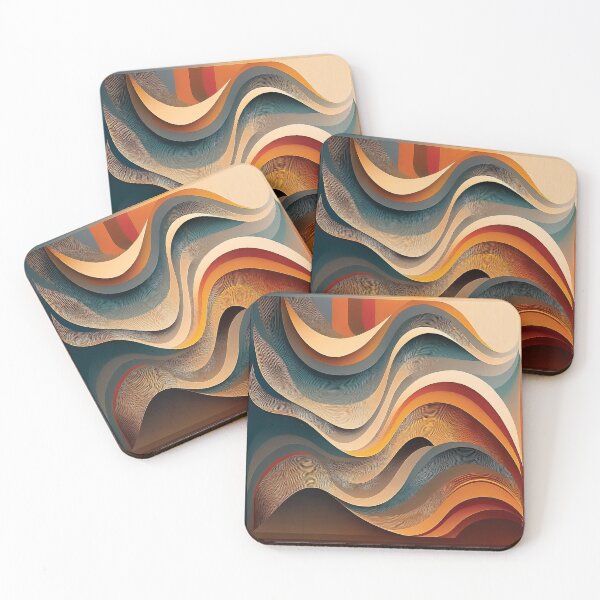 Item preview, A vibrant and dynamic abstract design featuring overlapping waves of color. designed and sold by HEMRO.