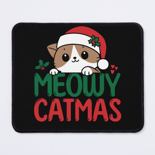 Item preview, Meowy Catmas Cute Cat Santa Hat Holiday designed and sold by PrintCrafting.