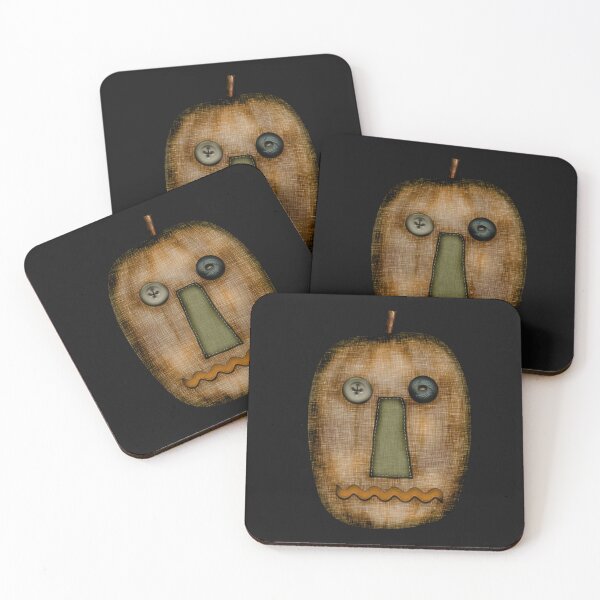 Item preview, Prim Pumpkin Fabric Look with Stiching and Button Eyes designed and sold by CheriesArt.