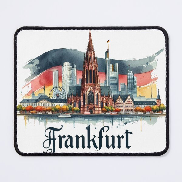 Item preview, Frankfurt Germany City Skyline Emblem designed and sold by clarkfraser.