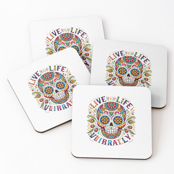 Item preview, Live Life Vibrantly - Day of the Dead Sugar Skull Design designed and sold by live-fully.