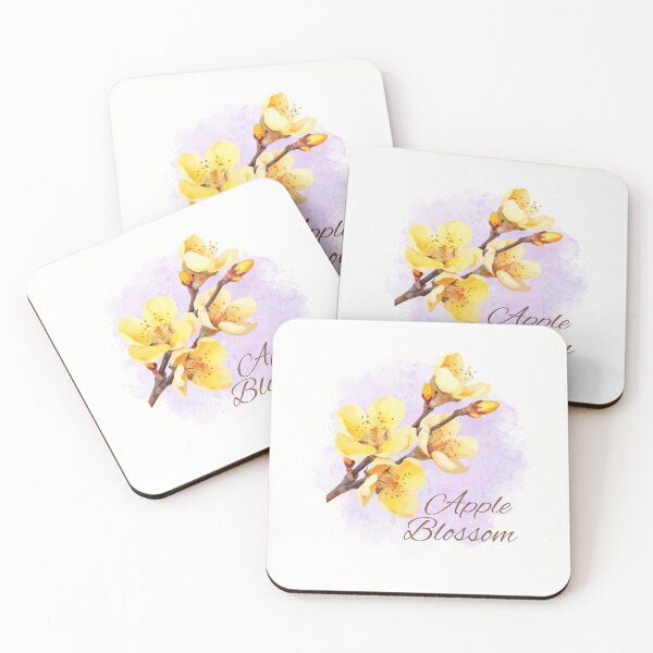 Artikelvorschau, Arkansas State Apfelblüten-Blumen-Aquarell-klassisches T-Shirt Sticker entworfen und verkauft von ThinkNature!.