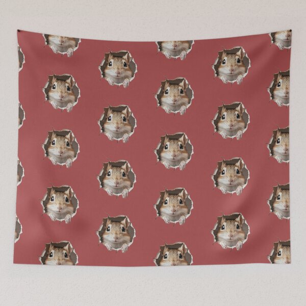 Item preview, Cute Gerbil Peeking Through Wall – Perfect Pet Lovers Design designed and sold by harmzk90.