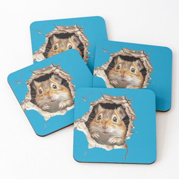 Item preview, Cute Gerbil Peeking Through Wall – Perfect Pet Lovers Design designed and sold by harmzk90.