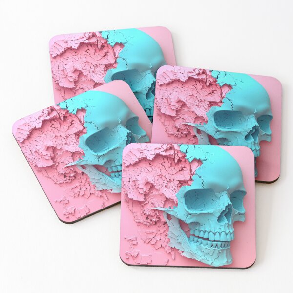 Item preview, Cracked Pastel Skull designed and sold by landletsy.